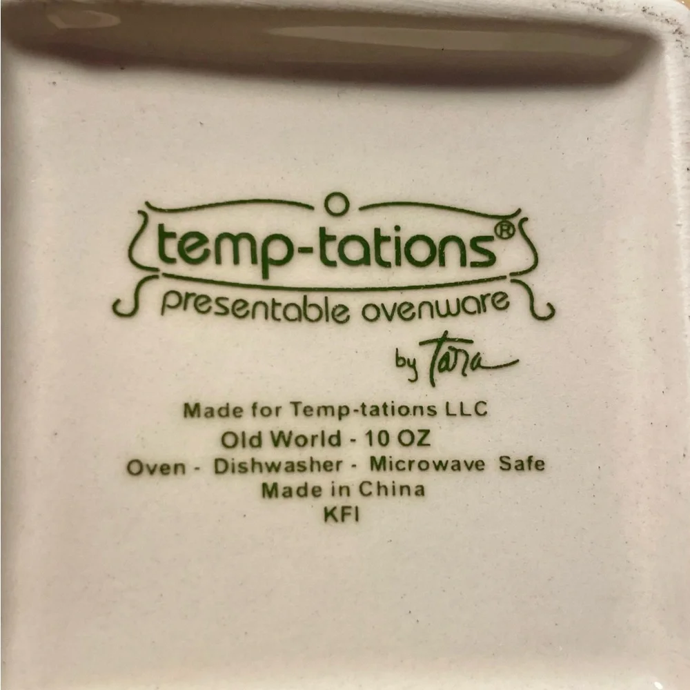 Temp-Tations by Tara Old World Yellow Ramekins Bakeware 10 oz, Set of 4